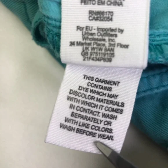 Free People Teal Cotton Jean Shorts EUC Sz 2 26 - Picture 9 of 11